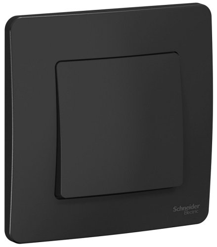 Переключатель с рамкой Systeme Electric Blanca 1-кл. проходной антрацит картинка